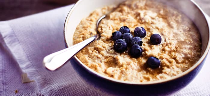 Start your day with a warm bowl of organic porridge. Start your day with a warm bowl of organic porridge.